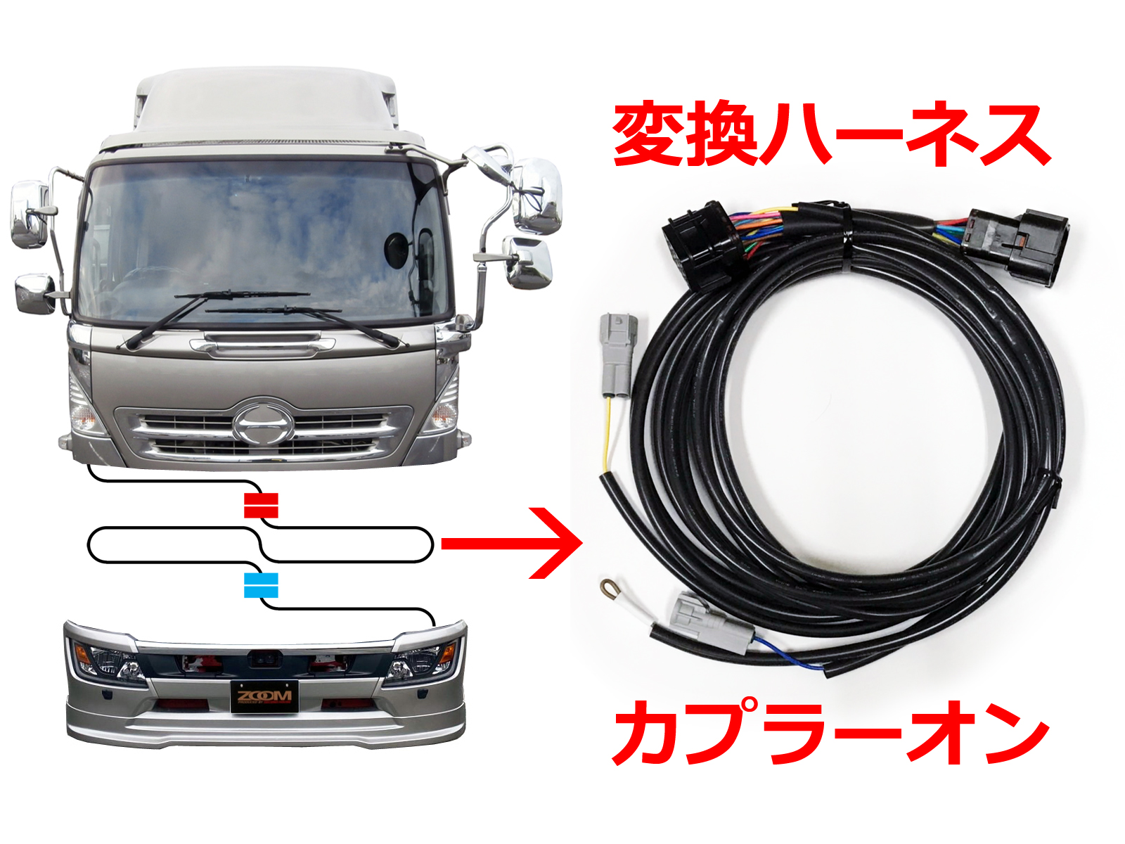 ZOOM レンジャープロ→17レンジャーフェイスチェンジ変換ハーネス